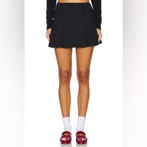 REVOLVE Eaves Black Pleated Mini Skirt